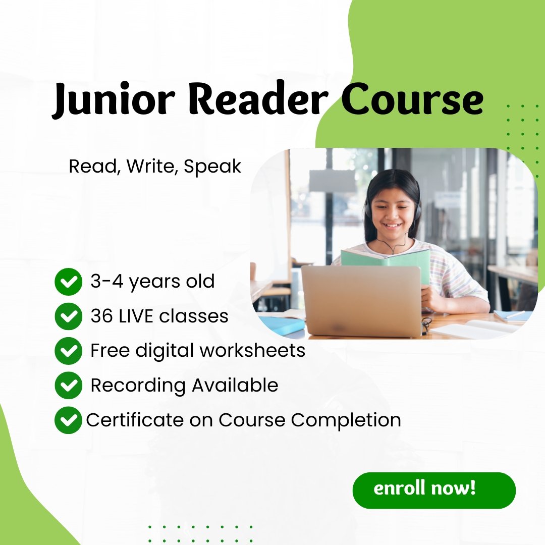 PHONICS COURSE LEVEL 1 – JUNIOR READER COURSE